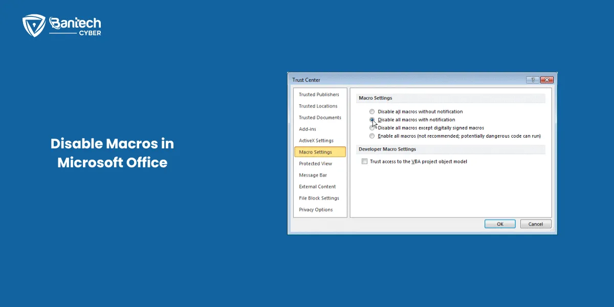 Disable Macros in Microsoft Office