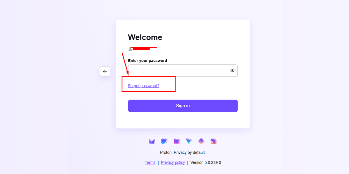Click Forgot Password